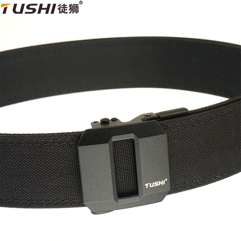 TUSHI New Army Tactical Belt Quick Release Military Airsoft Training Molle Belt Outdoor Shooting Hiking Hunting Sports Gun Belt