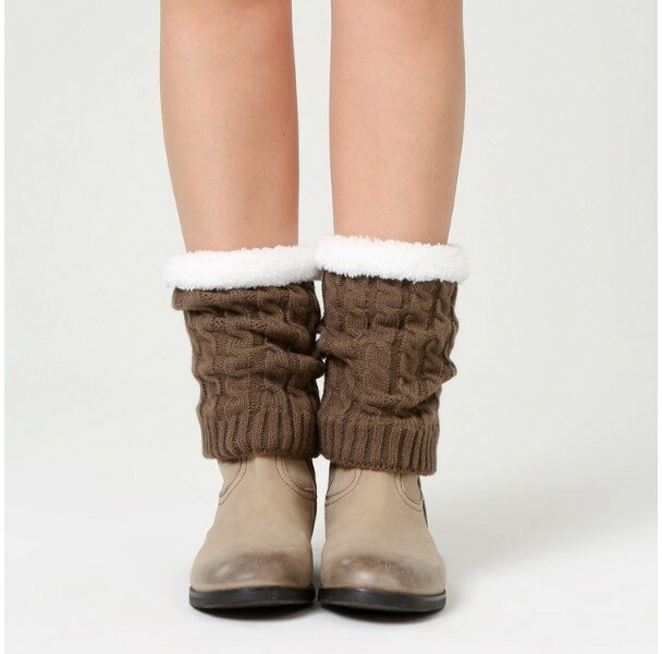 Wholesale new Women Cable Knitted thickened twist boots socks legging warmer socks leg warmers for women