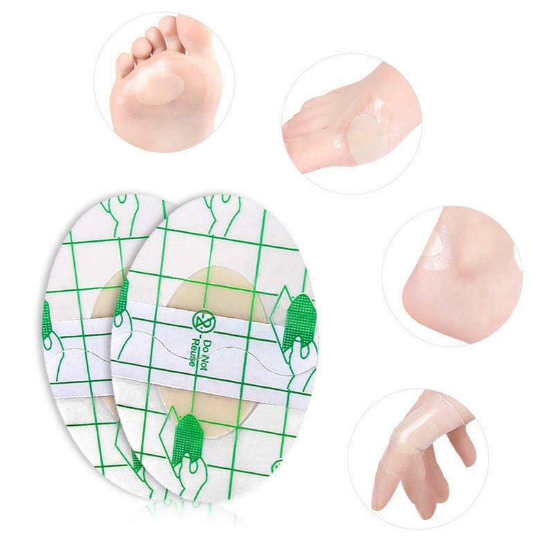 Protezioni per il tallone per vesciche adesivi per la cura dei piedi invisibili ultrasottili protezione per il tallone coperture per le orecchie per bende in Blister per doccia