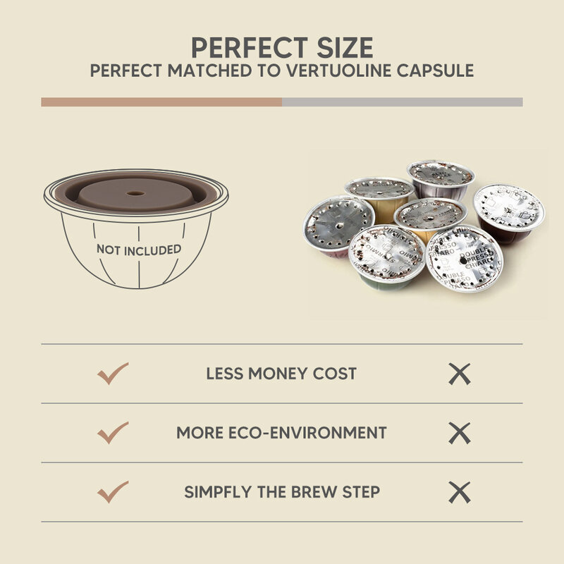 For Nespresso Vertuo Next Reusable Silicone Cap Coffee Capsule Cover Lid Compatible with Nespresso Vertuoline Original Capsules