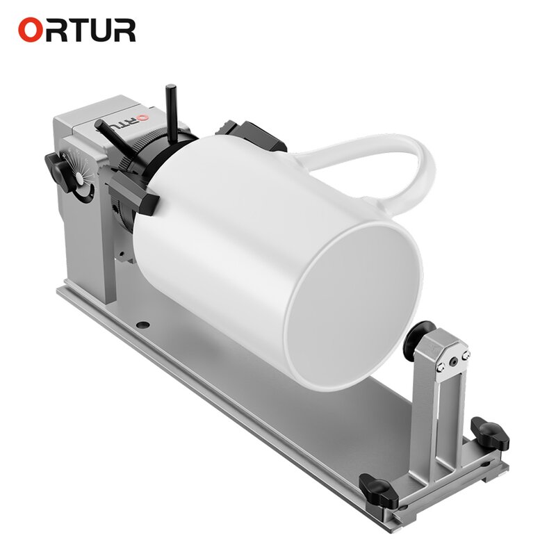 ORTUR (YRC1.0)Laser Engraver Y-axis Rotary Chuck 360 Rotating 180 Horizontal Flip Angle Base for Engraving Cylindrical Objects
