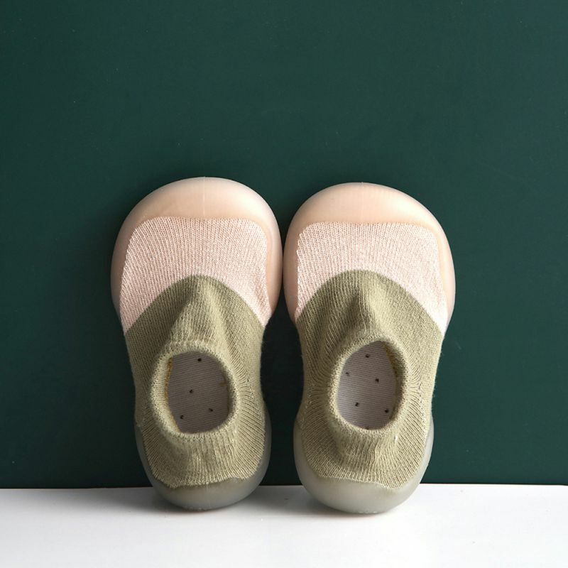 Sapatos de sola de borracha antiderrapante para crianças recém-nascidas, sapatos infantis para crianças, meias Prewalkers para bebês infantis meninas e meninos, cor