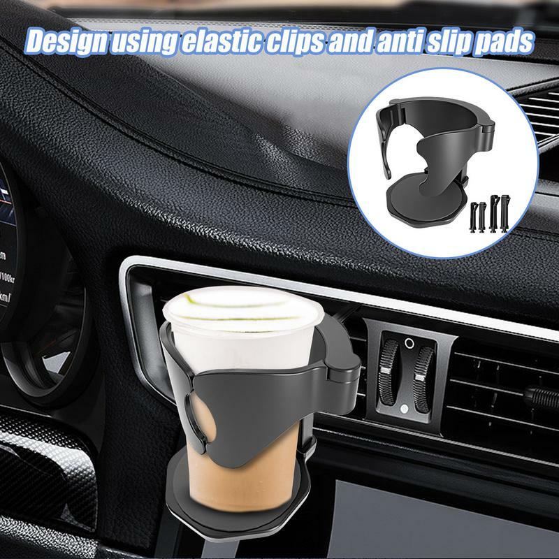 Air Vent Cup Holder For Car Cup Holder Expander With 360 Rotation Car Interior Accessories With 2 Pairs Air Vent Clips