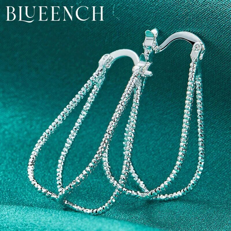 Blueench-pendientes geométricos de gota de agua para mujer, de Plata de Ley 925, joyería de moda para reunión anual, boda