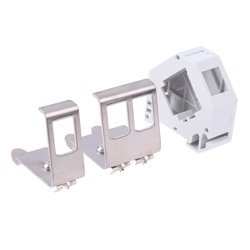 1 Port 2 Ports DIN Rail Keystone Adapter For 35mm DIN-Rail Electrical Distribution Box Metal Mounting Keystone Jack Holder