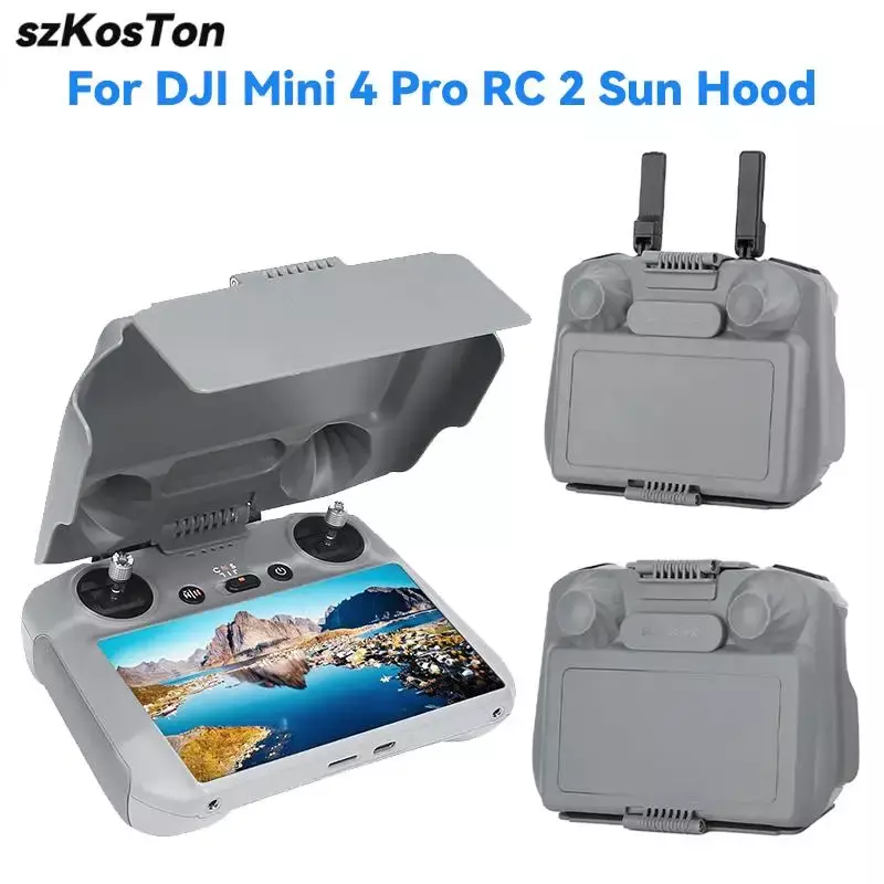 For DJI Mini 4 Pro RC 2 Remote Controller Sun Hood Sunshade Screen Protector Protective Shell Cover For DJI Air 3 Accessories