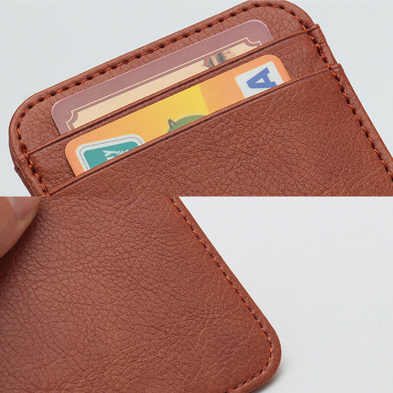 5 Karten ultra dünne Pu Männer Brieftasche ID Kreditkarten etuis Business Style Karten halter Mini leichte Führerschein Inhaber neu