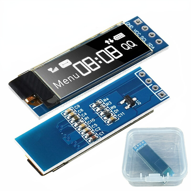Modul tampilan OLED 0.96 inci SSD1306 I2C IIC SPI seri 128X64 LCD 4 Pin biru kuning biru putih UNTUK Arduino (tanpa pengelasan)