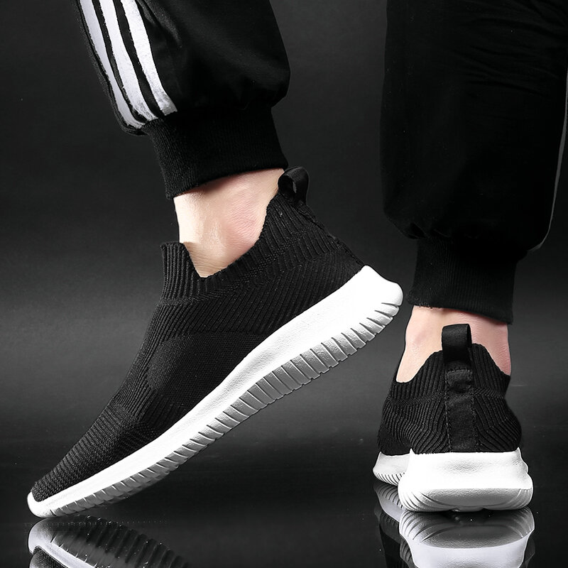 Lightweight Running Shoes Man Jogging Shoes Breathable Men Sneakers Slip on Loafer Shoes Men's Casual Sports Shoes 46 Trainers
