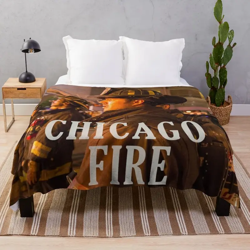 Chicago Fire Fighters Throw Blanket, Designer de luxe, Cadeaux de Noël, Canapés à la mode