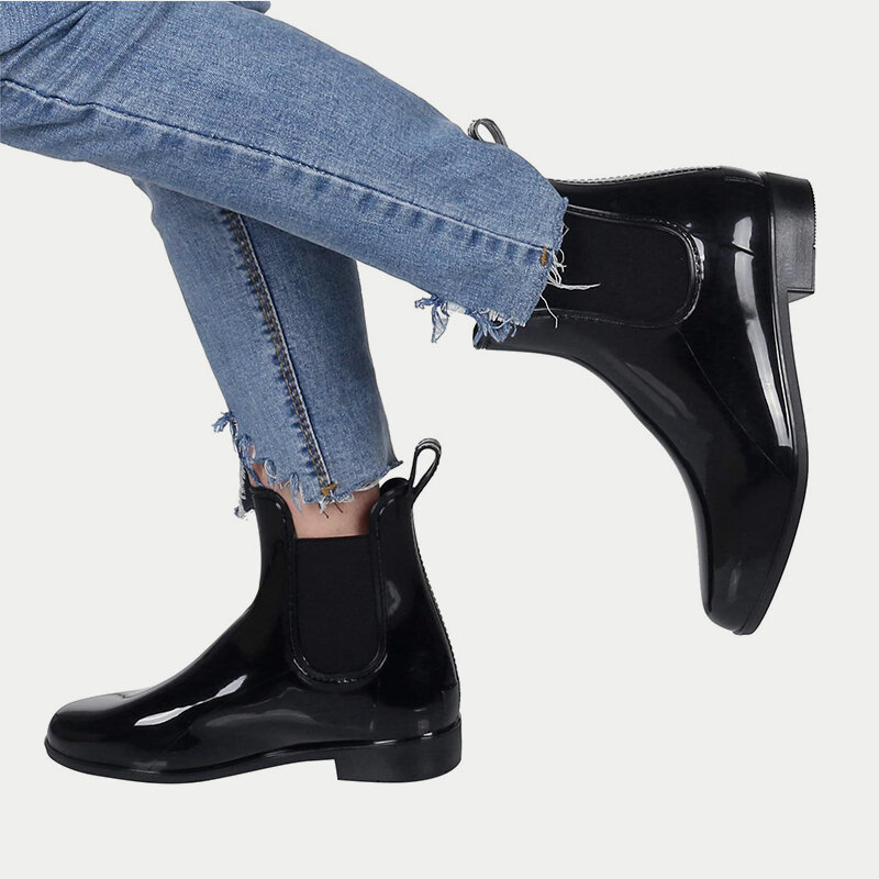 Ботинки Kidmi женские резиновые, мягкие короткие сапоги от дождя, Нескользящие, водонепроницаемые, для улицы, домашняя обувь, на лето