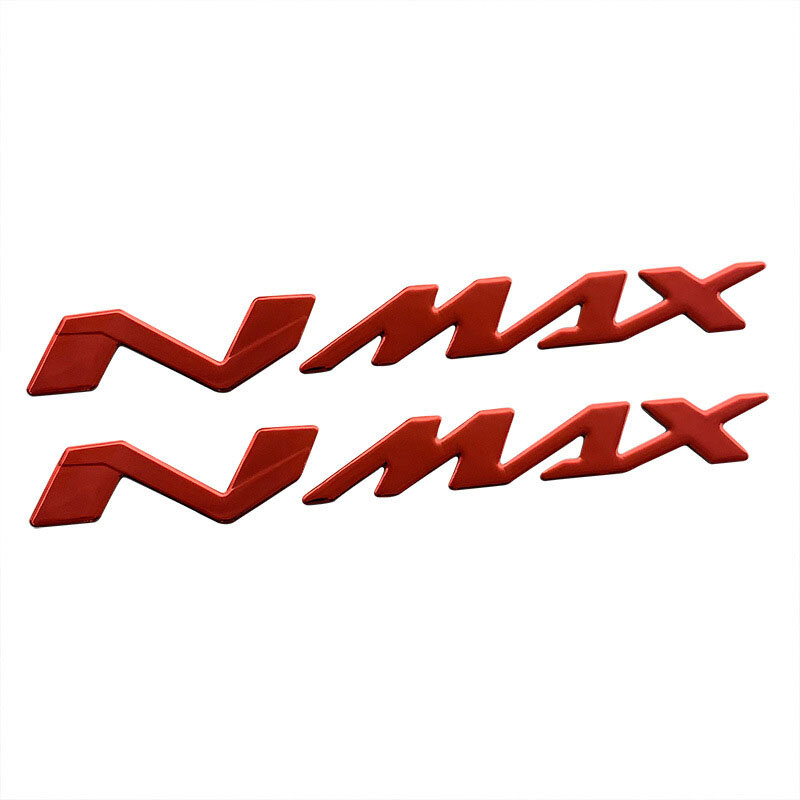1 Pair NMAX Letters Badge Decal Motorcycle Sticker for YAMAHA Car Red Yellow Black Sliver