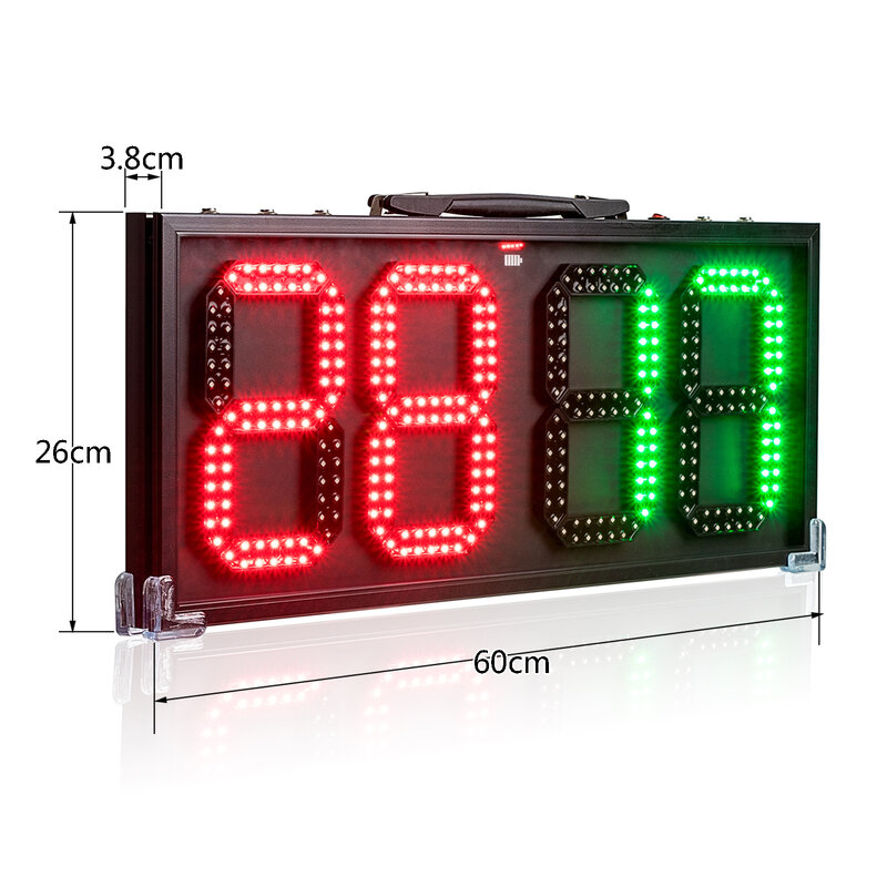 Portátil LED Manual Futebol Placar, recarregável, eletrônico, Mudança, Jogador, Display, Árbitro, Substituição, Competição, 8"