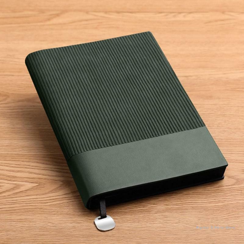 Cuaderno cuero PU para oficina M17F, 6 colores clásicos opcionales B5 Bloc notas negocios, marcador cinta, para