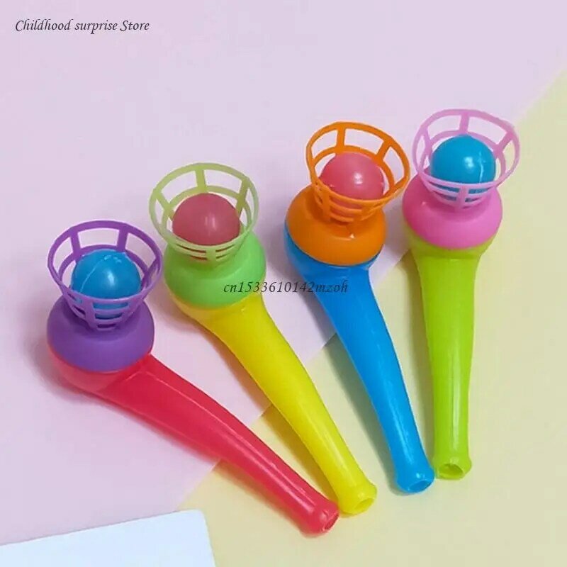 Float Blowing Balls Baby Blow Pipe Balls Toy Breath Rod Ball Children Suspended Training Toy Family Game Dropship