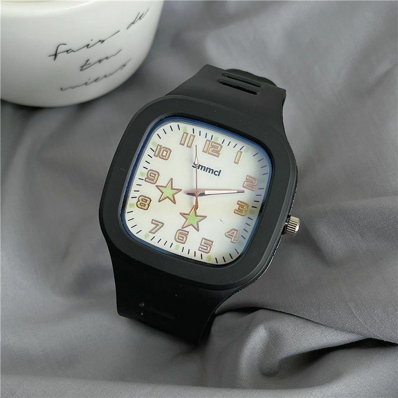 New Launched Simple Student Hand Large Dial Waterproof Luminous Electronic Watch Casual Silicone Strap Boys and Girls Clock