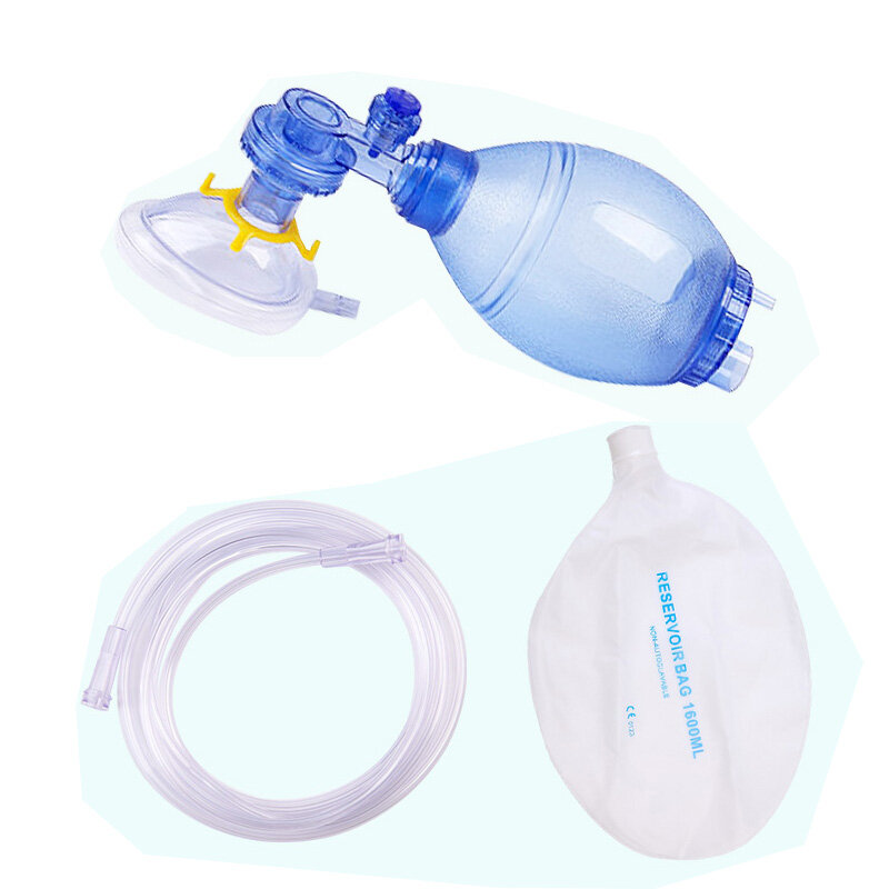 First Aid Manual PVC Adult/Child/Infant Resuscitation Ambu Bags 2000ml/1600ml Reservoir Bag Emergency Self-help Rescue Tool