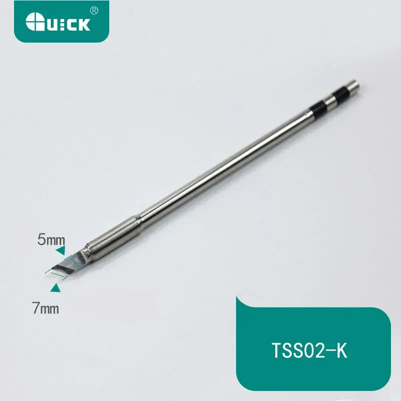 QUICK TS1200A originale senza piombo saldatore punta manico penna per saldatura strumenti TSS02 saldatore elettrico testa TSS02-3C-J-I-K-SK