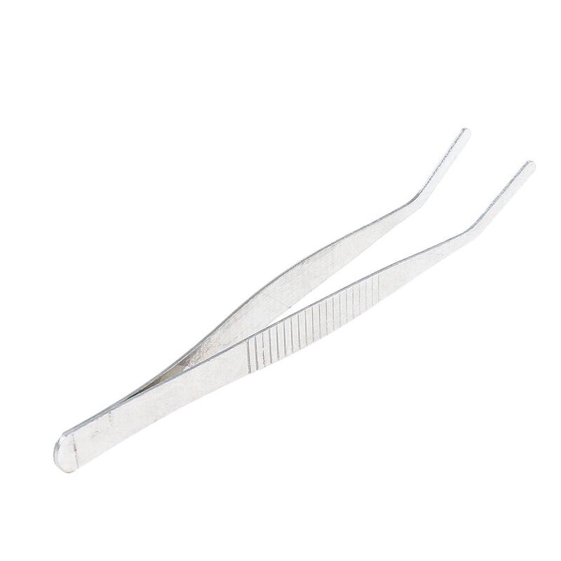 2-4 pieces Curved Round Tip Stainless Steel Tweezers 12 Cm / 4.7 Inch Laboratory