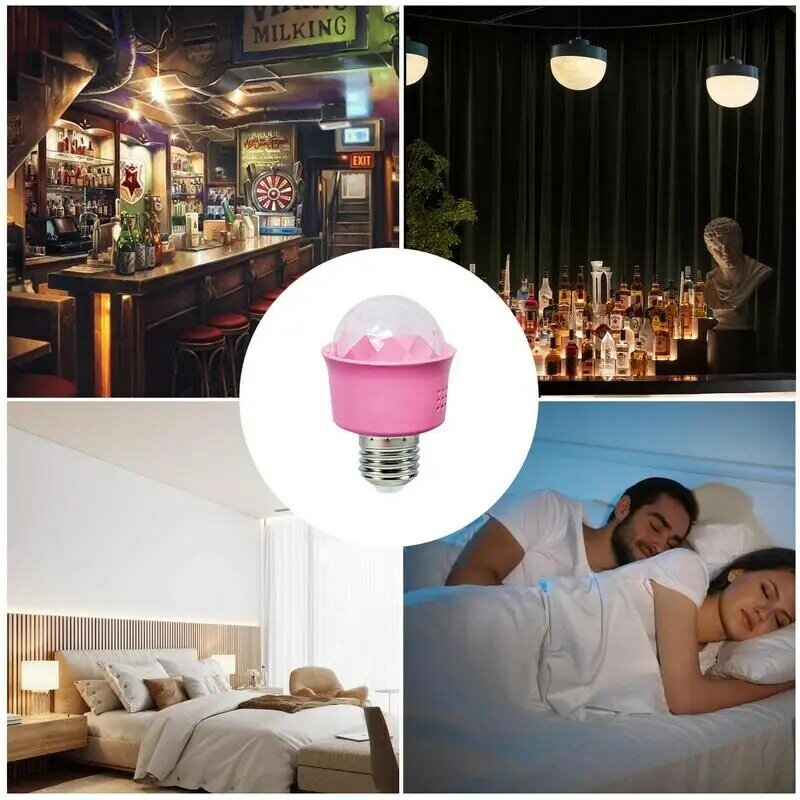 Lâmpada LED reutilizável para festa, Rotating Disco Strobe, Lâmpada de palco, Luz de festa para banquetes, pubs, família