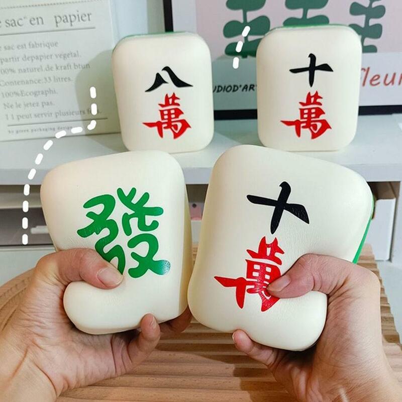 Simulatie Mahjong Stressverlichtende Knijp Speelgoed Leuk Langzaam Rebound Pers Zacht Rubber Speelgoed Ontluchting Decompressie Artefact