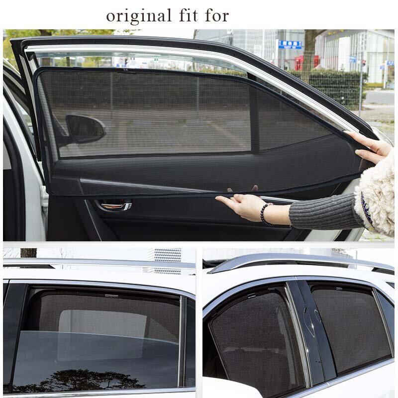 Cortina de protección UV magnética personalizada para coche, parasol de malla para ventana lateral de coche para niños, Mitsubishi Outlander 2016-2021