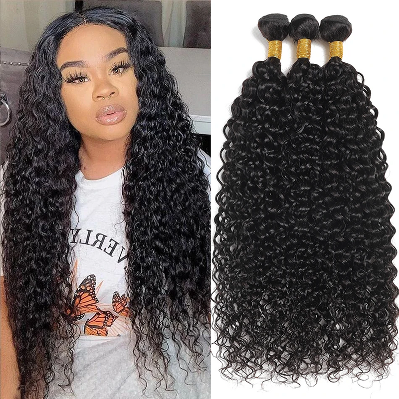 Indiano Afro Kinky Curly Bundles, extensões de cabelo humano, não transformados Cabelo Virgem, 100% Cabelo Humano Weave Bundles, Jerry Curl, 1 Pc, 3Pcs