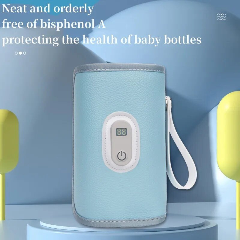 Digital Milk Bottle Isolamento Cover, Aquecedor Universal Aquecimento para Lactentes e Crianças, Portátil ao ar livre