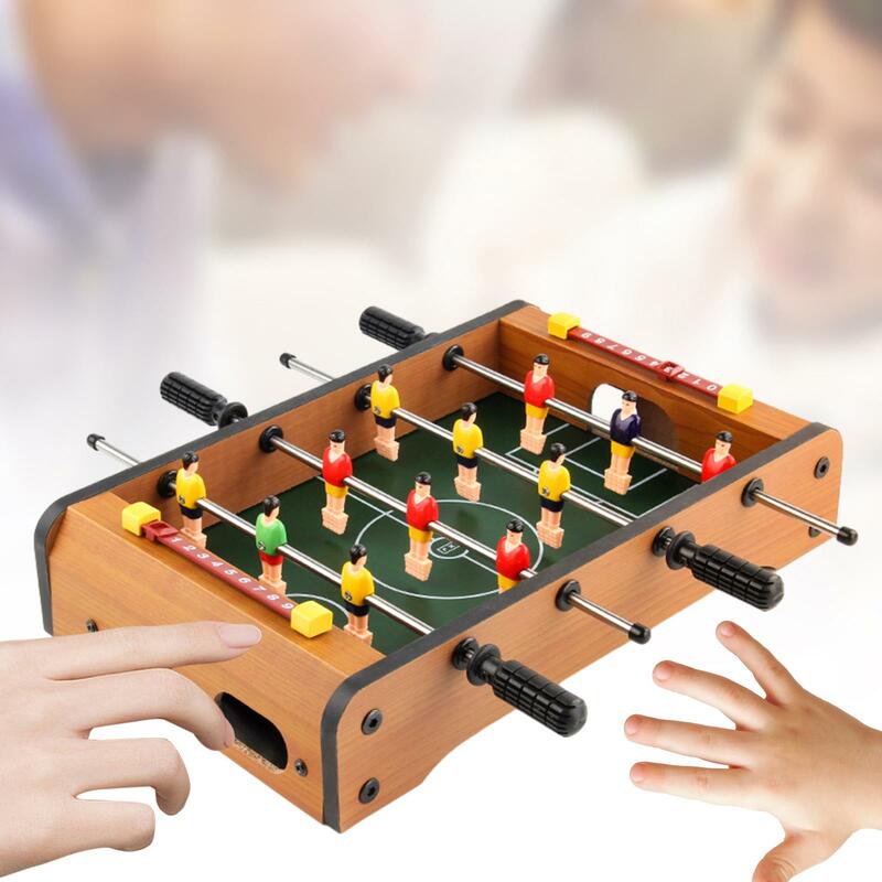 Mini juego de Futbolín de mesa portátil, fútbol de mano recreativo para la familia
