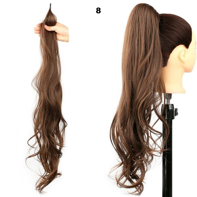 32 дюйма синтетический конский хвост длинные волнистые искусственные волосы для наращивания конского хвоста для женщин светлые накладные волосы для ежедневного использования