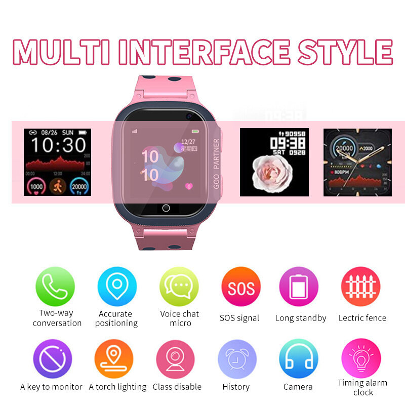Nowa Q12 wodoodporna smartwatch dla dzieci karta Sim LBS monitor lokalizacji czatu głosowego latarka dla dzieci inteligentny telefon zegarek Reloj
