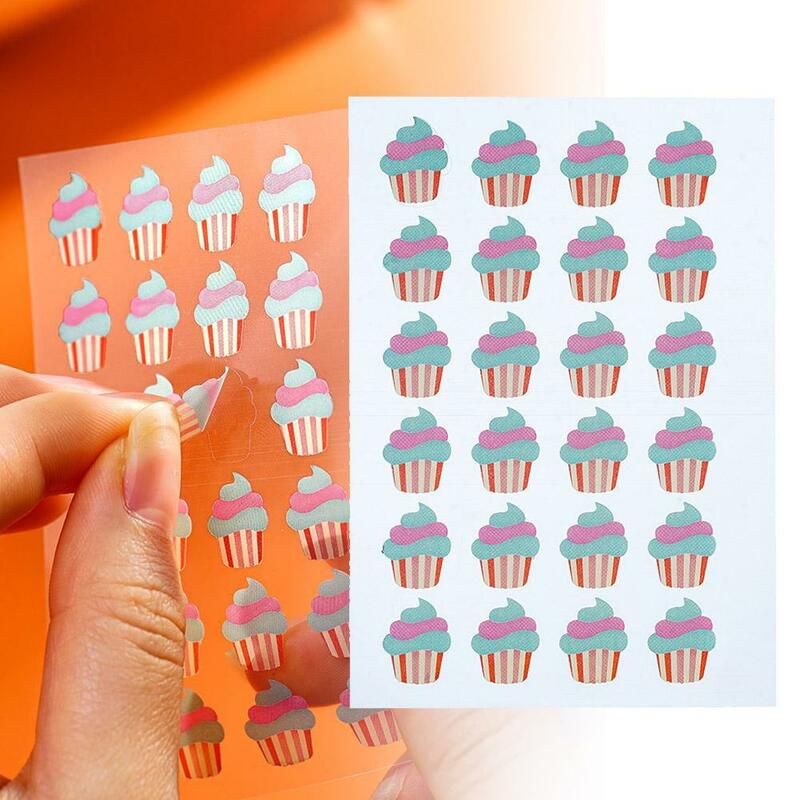 24 Counts Cupcake Ice Cream Donuts Acne Pimple Patch Invisible Dessert Theme For Face Zit Dots Patch Cover Stickers