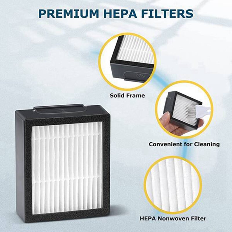 3Pcs HEPA Filter Replacement Accessories For Irobot Roomba Series:E5 E6 E7 I1 I3 I4 I5 I6 I7 I8 J7 Vacuum Cleaners(NOT For J7+)