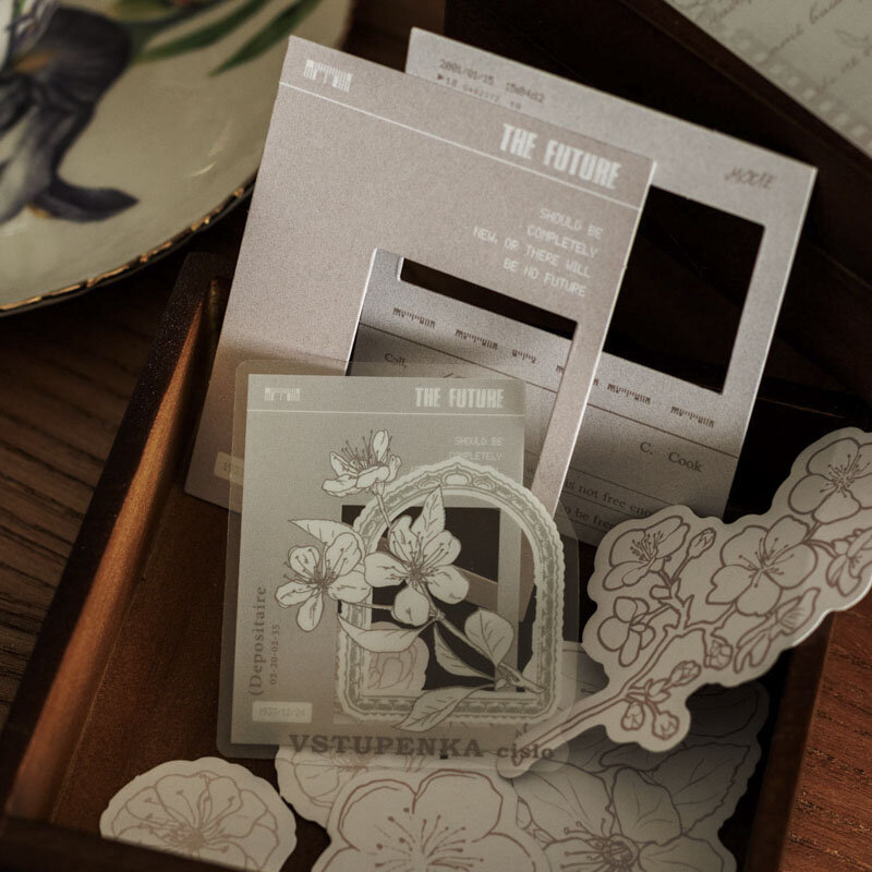 4 Packungen/Los Instant Shadow Flying Flower Serie Marker Fotoalbum Dekoration Papier Aufkleber