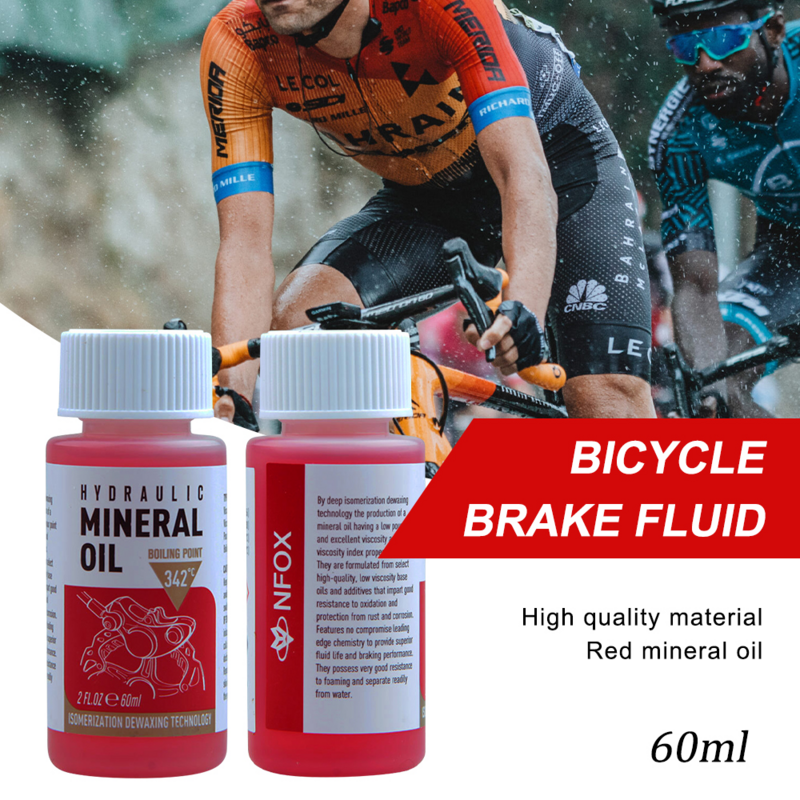 60Ml olio freno per bicicletta Mountain Bike manutenzione liquido dei freni sistema di olio minerale fluido accessori per la riparazione della bici iniettore di olio