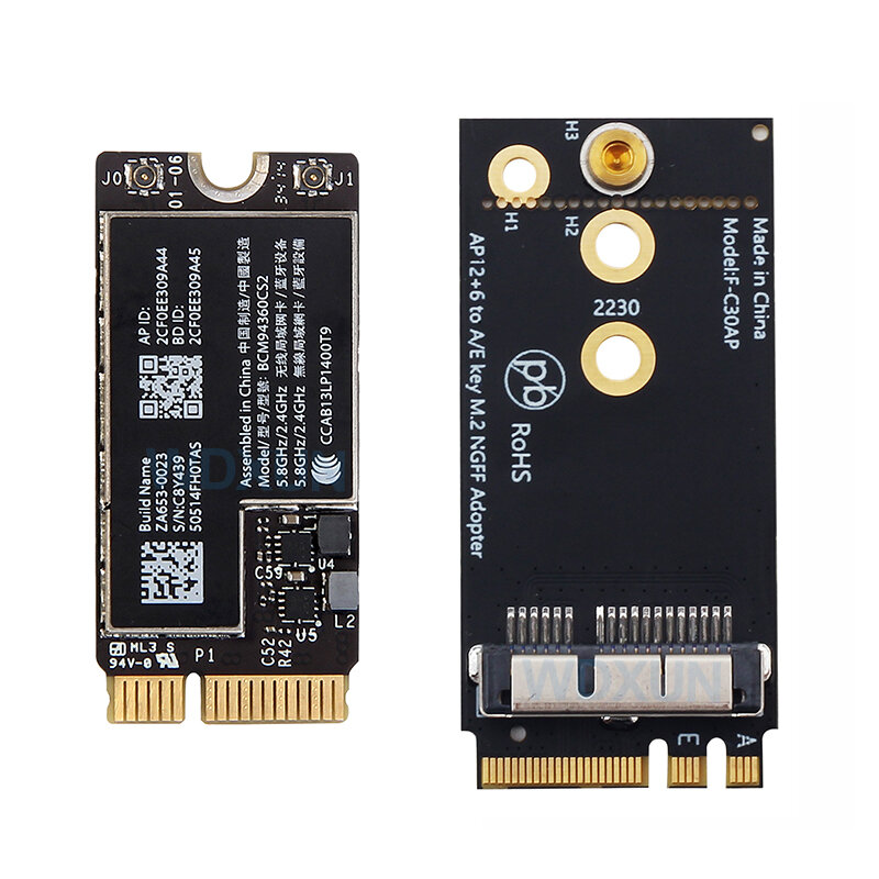 BCM94360CS2 беспроводной WIFI Bluetooth 4,0 для Air 11 "A1465 13" A1466 2013 2014 2015 BCM94360CS2AX