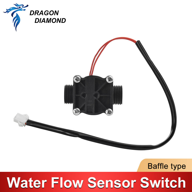 Water Cut Protection Water Flow Switch Baffle Type Flow Switch Laser Cutting Water Flow Switch Induction Sensor 4 Points