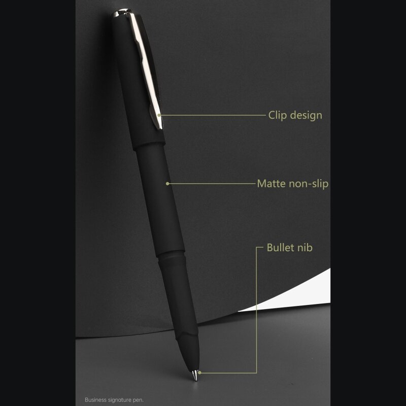 C90C الأعمال توقيع القلم الفن قلم توقيع إعادة الملء هلام القلم أسود أزرق أحمر اختياري حجم كبير الحبر للرجال النساء مكتب