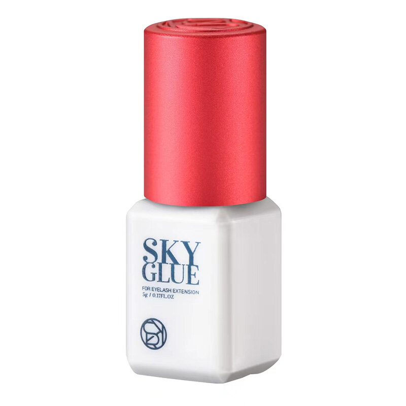 Pegamento transparente SKY TD para extensiones de pestañas, 1 botella, 5ml, Original Sky S + negro, rojo, azul, tapa falsa