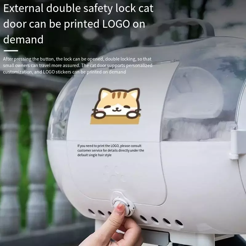 2024 Newest Large Capacity Pet Outgoing Capsule Bag Pet Cart Portable Transparent Space Module Travel 2 in 1 Cat Cart