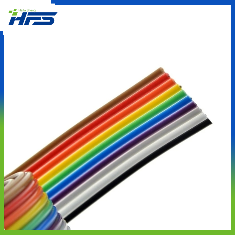1 metro 1.27mm spaziatura Pitch10 vie 10P colore piatto arcobaleno cavo a nastro filo di cablaggio per PCB fai da te 10 vie Pin