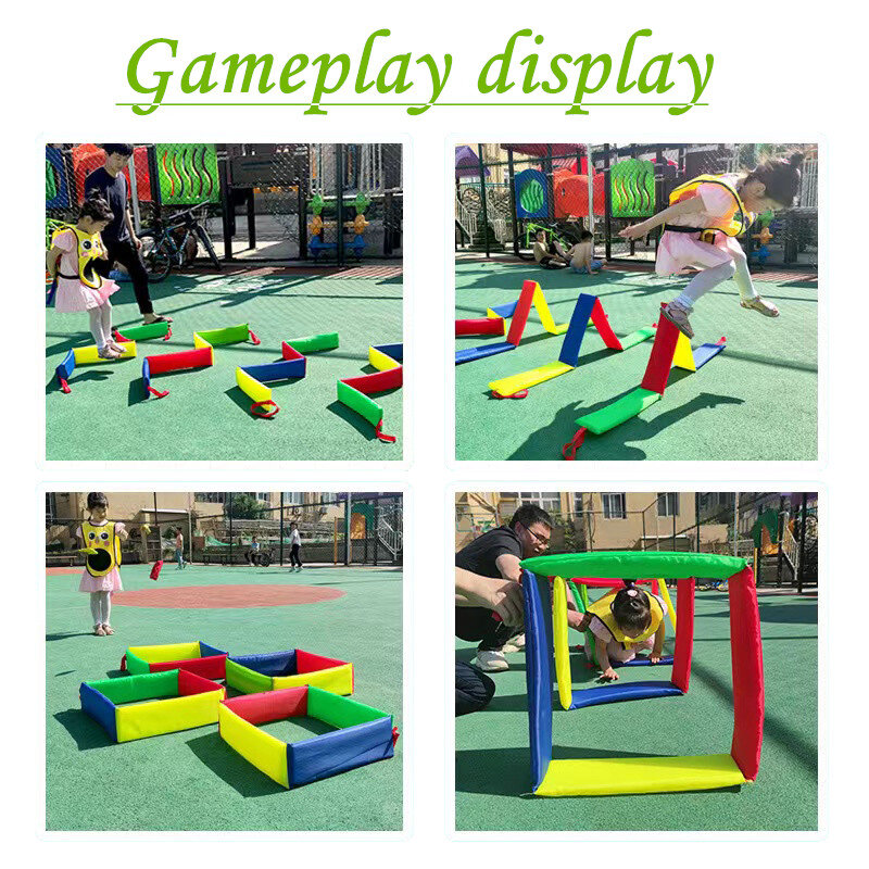 เด็กของเล่นกลางแจ้ง Hopscotch แหวนกระโดดสำหรับกีฬาเด็กสวน Backyard ในร่ม Carnival เกม Sensory การฝึกอบรมอุปกรณ์