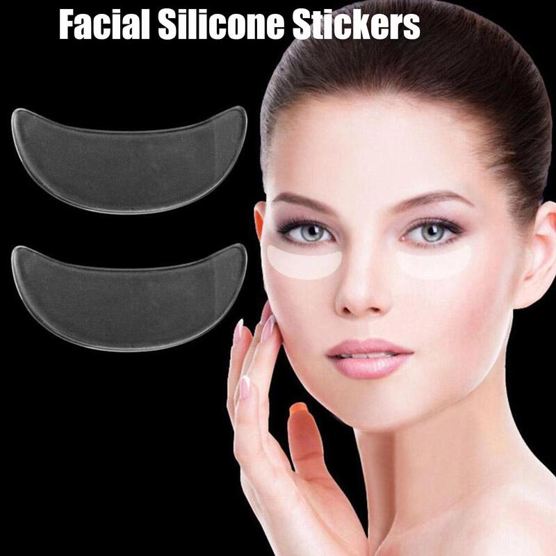 Silicone Testa Eye Mask, Reutilizável, Anti Rugas, Silicone Patch, Macio, Confortável, Fácil de Transportar, Cuidado Facial, Skin Care Tools
