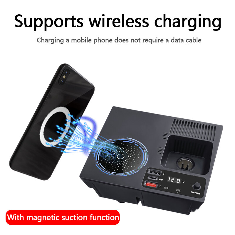 Wireless Charging for Volkswagen Jetta MK6  Cigarette Lighter Fast Charging Car Charger for iPhone HUAWEI Xiaomi Samsung