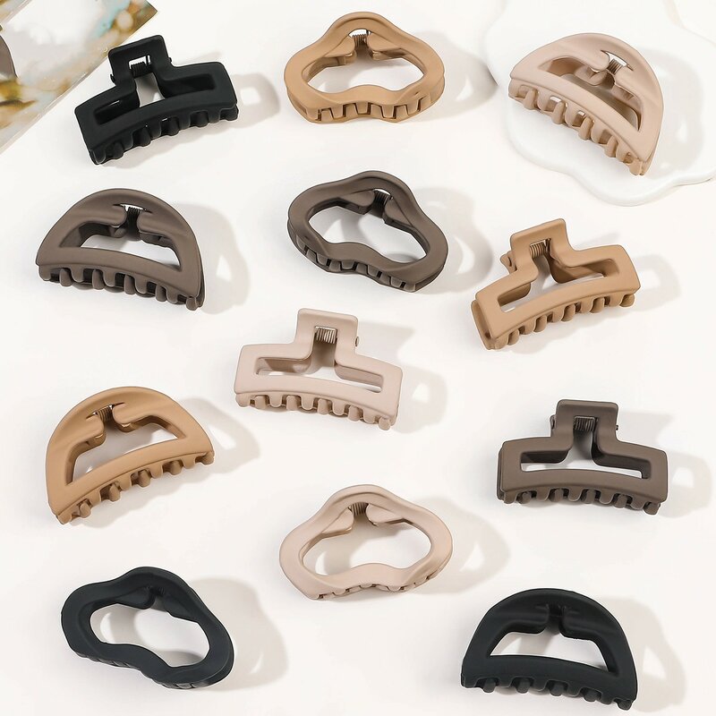2024 New Fashion Small Frosted Geometry Clip Hairpin Barrettes for Women Girl Accessories Headwear Hair Claw Wholesale