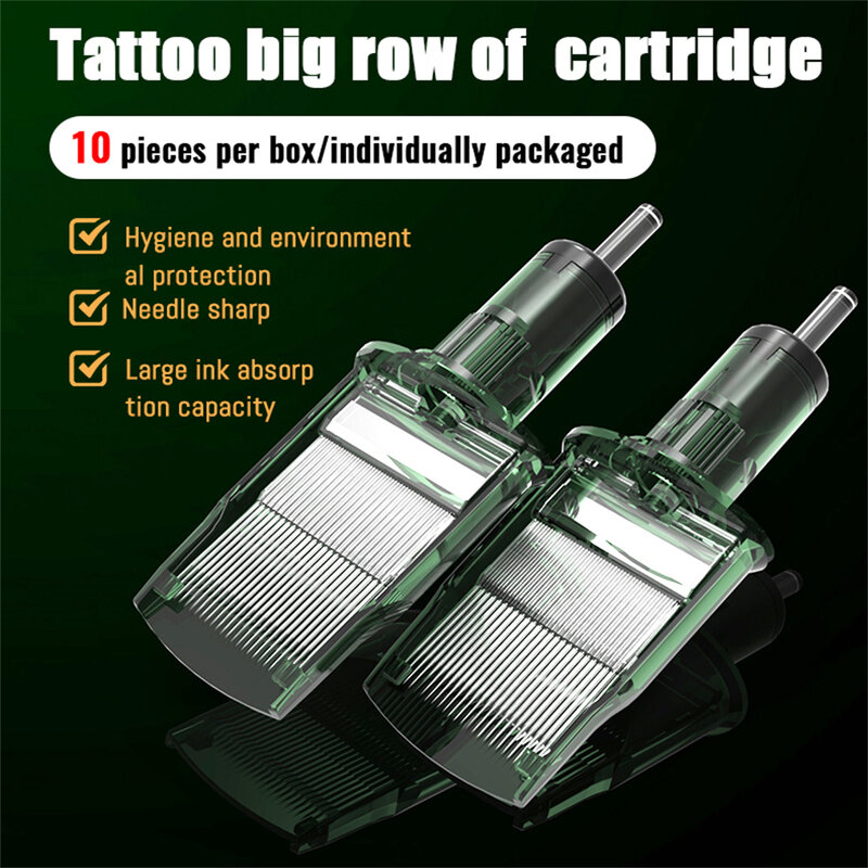 10 Stuks Super Grote Cartridge Naald Professionele Tattoo Cartridge Tattoo Apparatuur Grote Rij Naald Tattoo