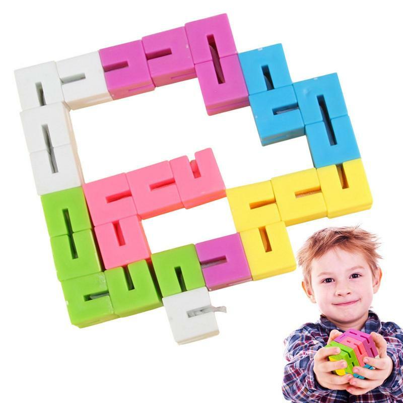 Snake Cube Twist Puzzle Twist Toy Party Travel Family Child Gift buono per promuovere l'intelligenza dei bambini giocattoli di Puzzle di natale