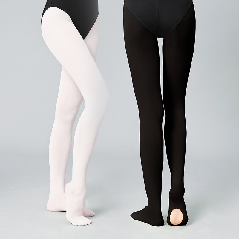 Girls Adult Convertible Ballet Tights Microfiber Dance Stockings Seamless Women Ballet Pantyhose 60D Dance Tights