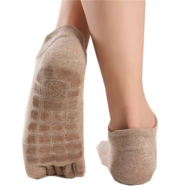 New Men Winter Five Fingers Socks Warm Non Slip Grip Fitness Toe Socks Low Calf Slipper Male Floor Socks