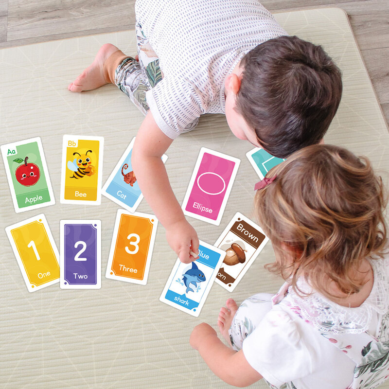 58pcs Kinder früh kindliche Lern karten zum Lernen von Formen/Farben/Zahlen Englisch abc Buchstaben für Kinder erziehung Spielzeug